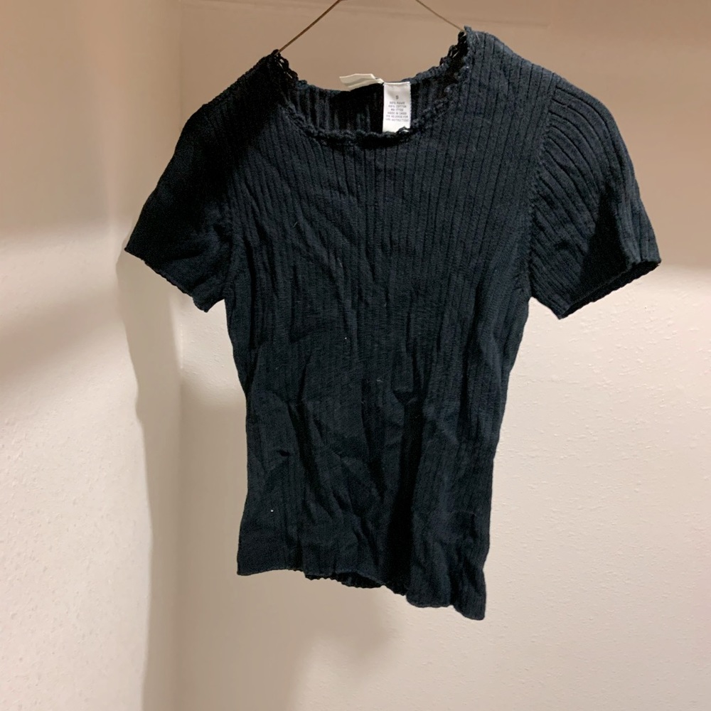 Black sweater top.